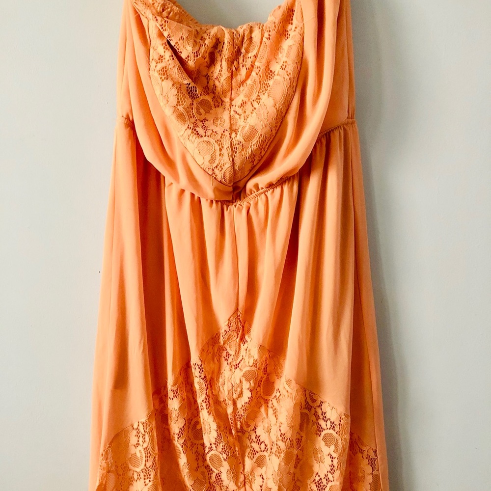 Charlotte Russe Peach Maxi Dress
